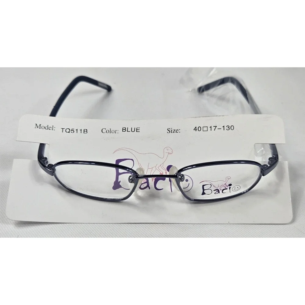 Vintage Baci Kids Eyeglasses Frames TQ511B Blue Oval 40 17 130 NWT New Old Stock